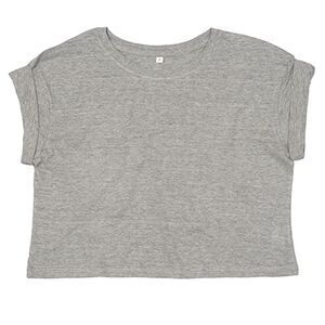 Mantis Womens/Ladies Crop Top / Heather Grey Melange